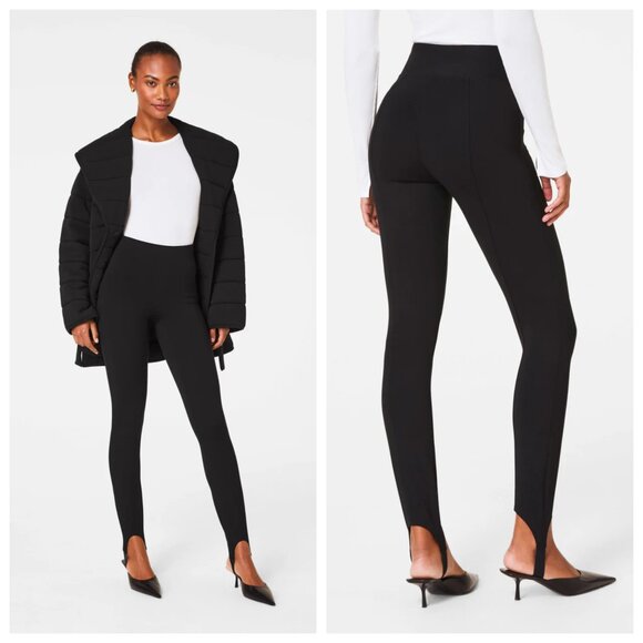 Spanx Size XL Tall Ponte Stirrup Legging SPANXsupersmooth PerfectFit Black NWT - Picture 1 of 12